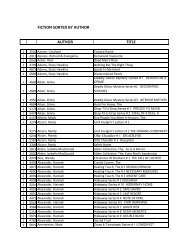 fiction sorted by author author title - First United Methodist Church