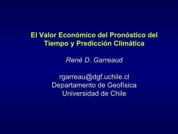 El Valor Económico del Pronóstico del Tiempo y - Departamento de ...