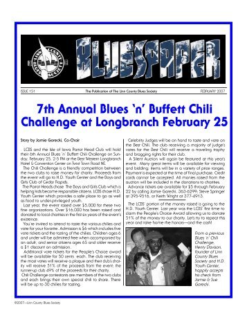 7th Annual Blues 'n' Buffett Chili Challenge at Longbranch February 25