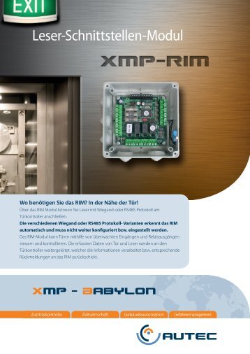 XMP-RIM-0xx Flyer - AUTEC Gesellschaft fÃƒÂ¼r Automationstechnik mbH