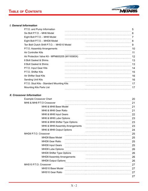 PTO Reference Catalog - Norman Equipment Co.