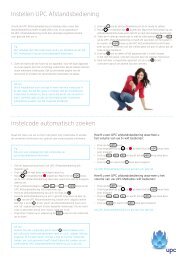 Instellen UPC Afstandsbediening Instelcode automatisch zoeken