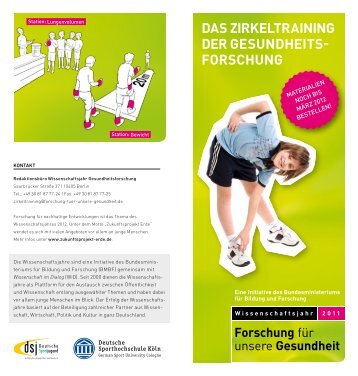 Der Info-Flyer zum Zirkeltraining (PDF) - Wissenschaftsjahr ...