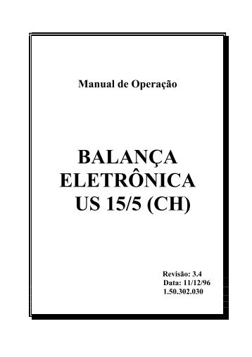 BALANÃ‡A ELETRÃ”NICA US 15/5 (CH) - Urano