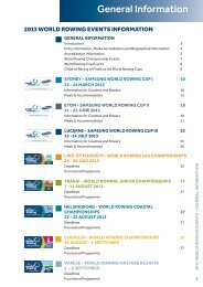 2013 Event Bulletin (General) - World Rowing