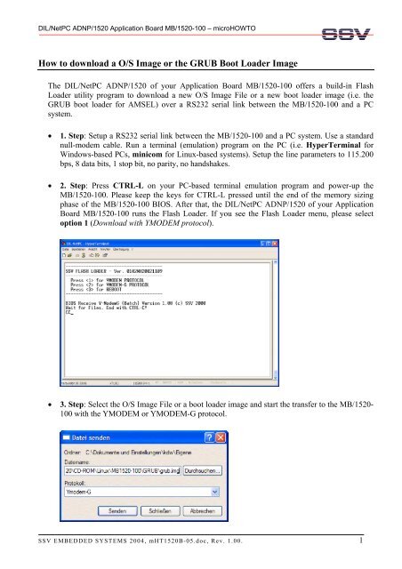 How to download a O/S Image or the GRUB Boot ... - DIL/NetPC