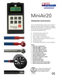 MiniAir 20 Portable Vane Anemometer with Display - Omni Instruments