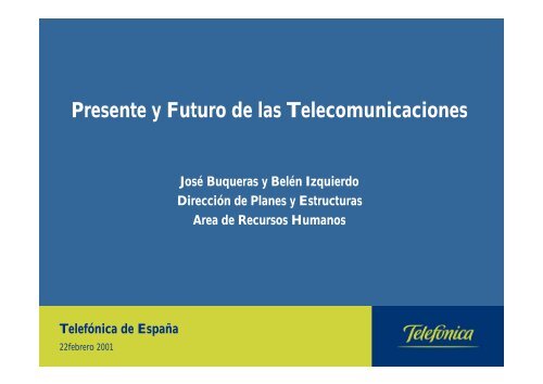 Presente y Futuro de las Telecomunicaciones - TCM-UGT CyL