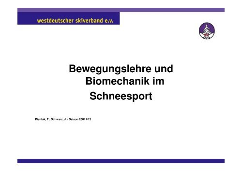 Referat Bewegungslehre Biomechanik - Westdeutscher Skiverband ...