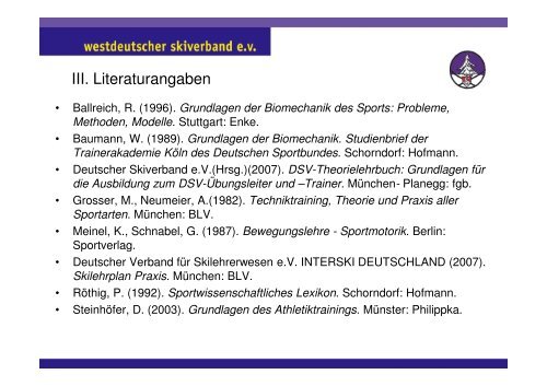 Referat Bewegungslehre Biomechanik - Westdeutscher Skiverband ...
