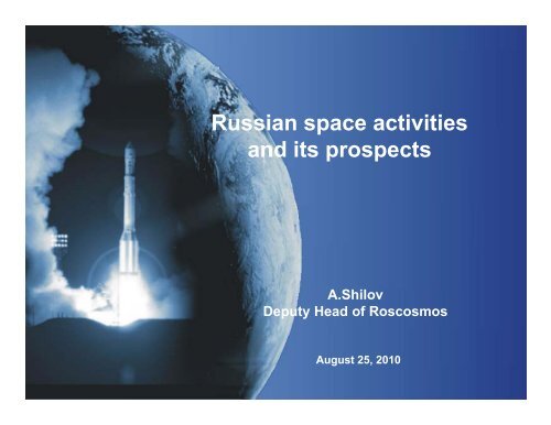 Russian space activities p and its prospects - CII National ...