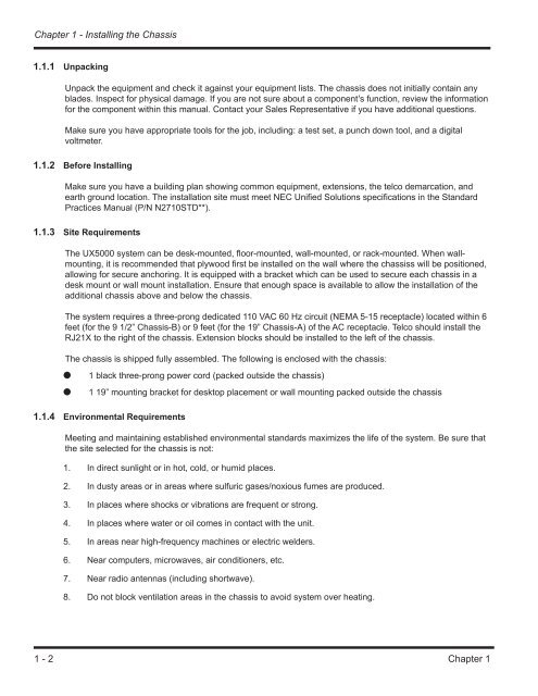 Hardware Manual - NEC UX5000