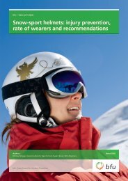 Snow-sport helmets: injury prevention, rate of wearers and - BfU