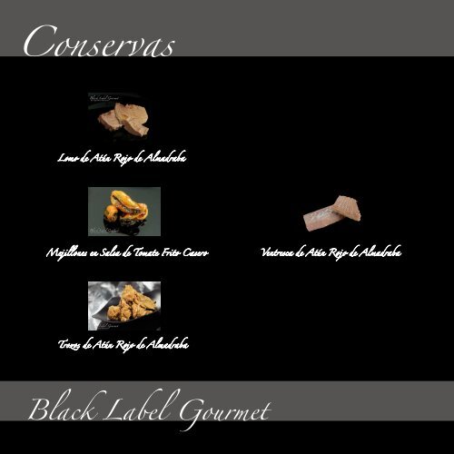 Catalogo conservas black label gourmet 2015