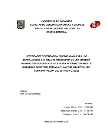 UNIVERSIDAD DE CARABOBO - Biblioteca Virtual en Salud