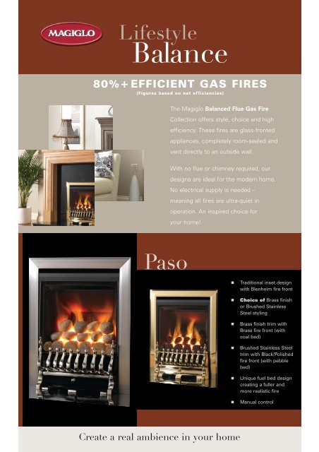 Download The Magiglo Balanced Flue Gas Fire Brochure Betta Heat