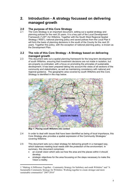 South Wiltshire Core Strategy - Wiltshire Council