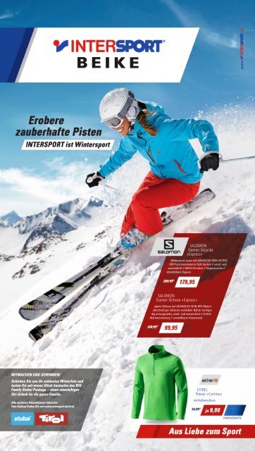 Wintersportartikel reduziert bei Intersport Beike