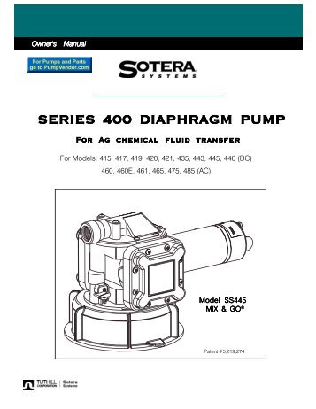 Series 400 diaphragm pump - mascottec.com