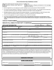 Application for Public Marriage License - Yuba County