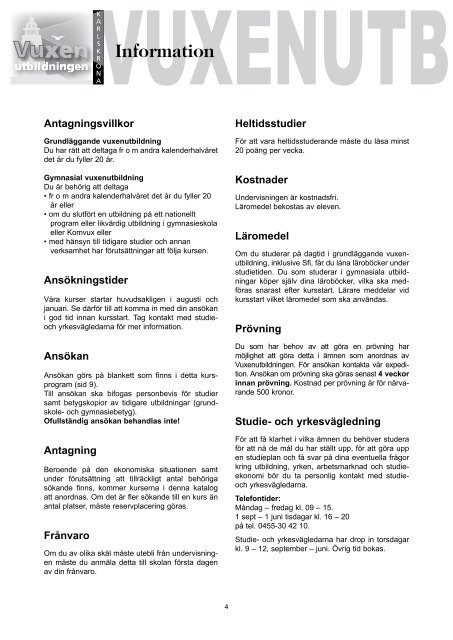 Kurskatalog 2013, pdf, 805 kB - Karlskrona kommun