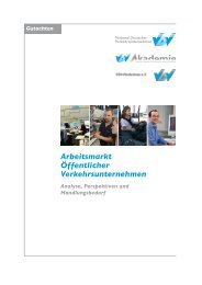 Arbeitsmarkt Ãffentlicher Verkehrsunternehmen - VDV-Akademie