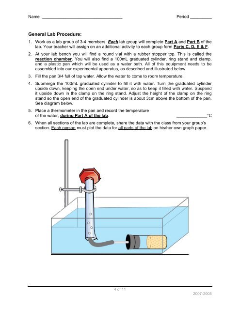 lab enzyme catalysis - Explore Biology