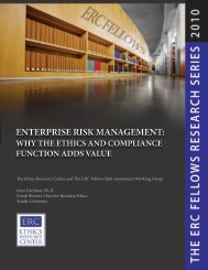 enterprise risk management: why the ethics and compliance function ...