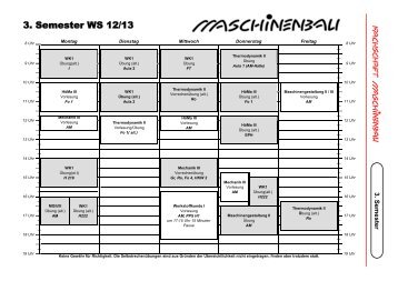 3. Semester WS 12/13 - Fachschaft Maschinenbau