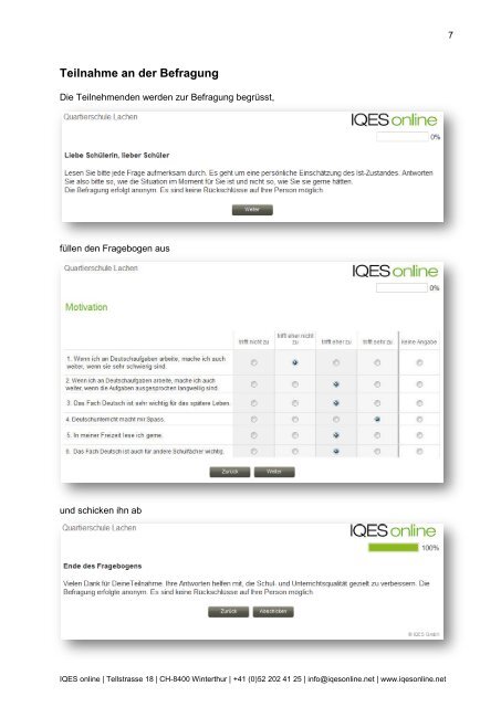 Basisinformation für Schulleitungen im Kanton Aargau - IQES online