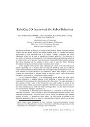 RoboCup 3D Framework for Robot Behaviour