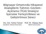 Bilgisayar OrtamÄ±nda Hikayesel-Yaman ve Ayas