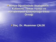 Kimya ÃÄretiminde Analojilerin KullanÄ±mÄ±-CalÄ±k