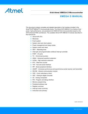 Atmel AVR XMEGA D Manual