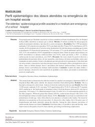 Perfil epidemiolÃ³gico dos idosos atendidos na emergÃªncia de um ...