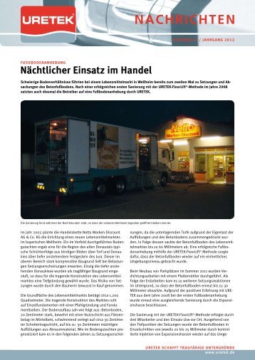 Aufgefüllter Boden: Probleme - URETEK