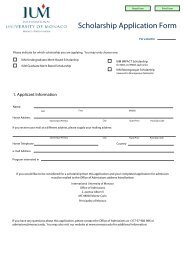 Scholarship Application Form - IUM