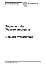 Reglement der Wasserversorgung ... - Gemeinde Wila