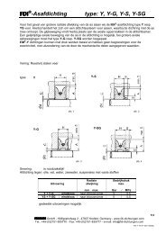 -Asafdichting type: Y, Y-G, Y-S, Y-SG - Friedrich GmbH