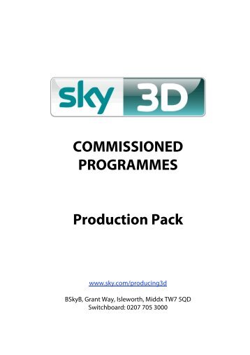 COMMISSIONED PROGRAMMES Production Pack