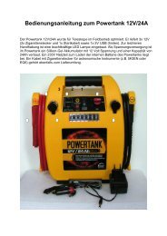 Bedienungsanleitung zum Powertank 12V/24A - Teleskop