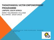 ThoHOYANDOU VICTIM EMPOWERMENT PROGRAMME - Sexual ...