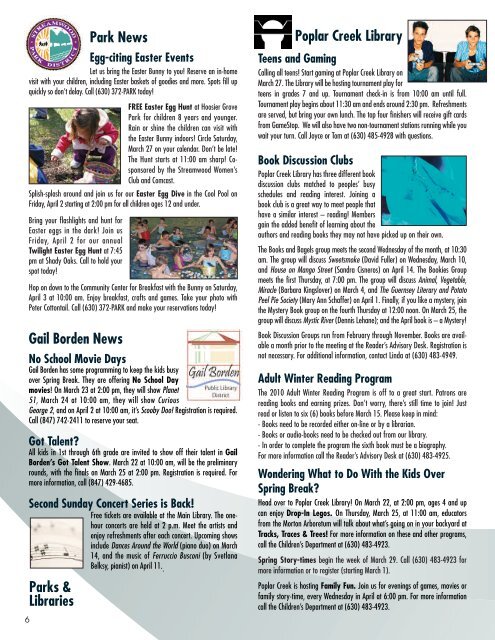 Streamwood Newsletter - March/April 2010 - Village of Streamwood