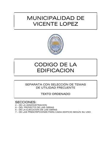 municipalidad de vicente lopez codigo de la edificacion - facara