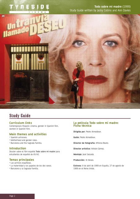 todo-sobre-mi-madre-study-guide-by-jacky-collins-and-ann-davies-1999