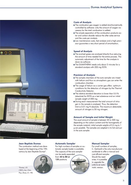 Dumas analytical System