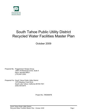 October 2009 - South Tahoe Public Utility District