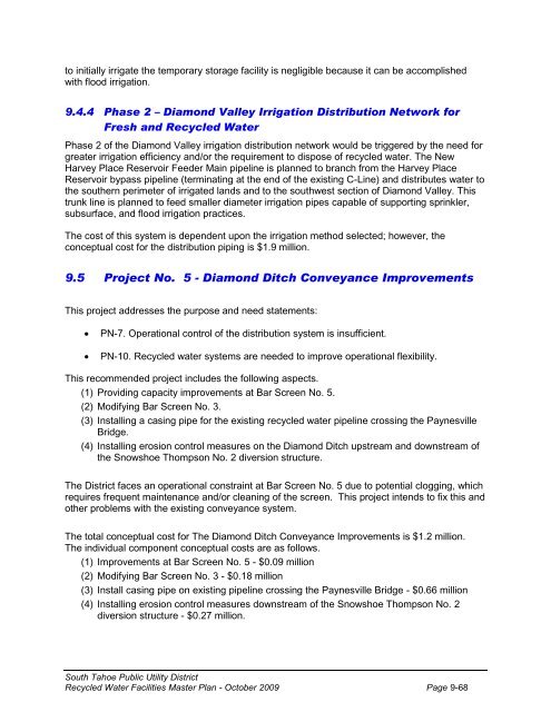 October 2009 - South Tahoe Public Utility District