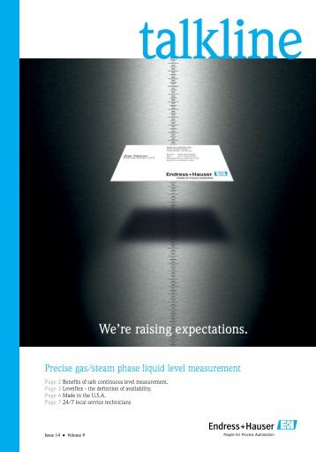 Levelflex M in gas phase (PDF 709,0 - Endress + Hauser