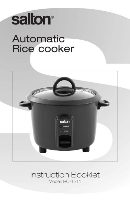 Salton 6 Cup Automatic Rice Cooker ,Black